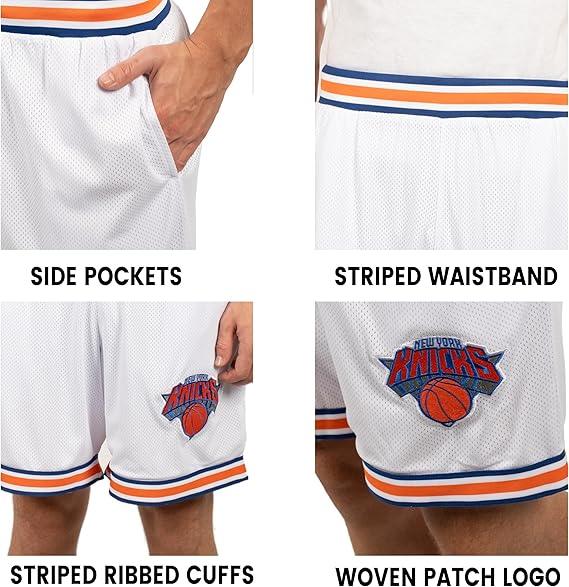 Ultra Game NBA New York Knicks Official Men's Showtime Active Basketball Training Shorts|New York Knicks - UltraGameShop