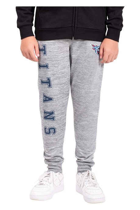 Ultra Game NFL Tennessee Titans Youth High Performance Moisture Wicking Fleece Jogger Sweatpants|Tennessee Titans - UltraGameShop
