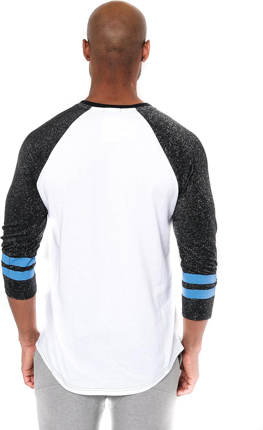 Ultra Game NFL Mens Super Soft Raglan Baseball Long Sleeve T-Shirt| Carolina Panthers - UltraGameShop