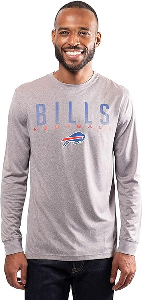 Ultra Game NFL Buffalo Bills Mens Active Quick Dry Long Sleeve T-Shirt|Buffalo Bills