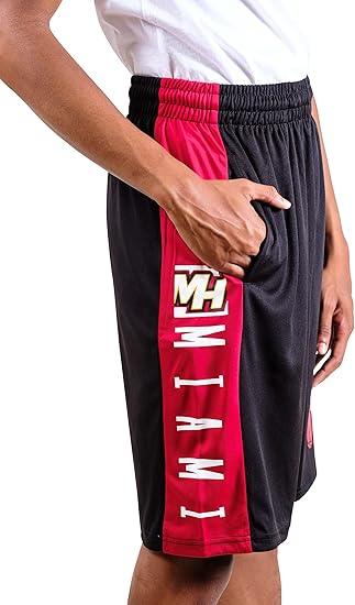 Ultra Game NBA Miami Heat Men's Active Soft Workout Basketball Training Shorts| Miami Heat - UltraGameShop