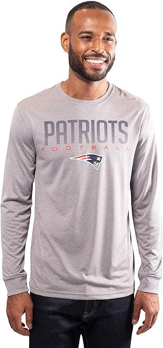 Ultra Game NFL New England Patriots Mens Active Quick Dry Long Sleeve T-Shirt|New England Patriots - UltraGameShop