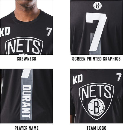 Ultra Game NBA Brooklyn Nets - Kevin Durant Men's Players Quick Dry Active T-Shirt|Brooklyn Nets - Kevin Durant - UltraGameShop