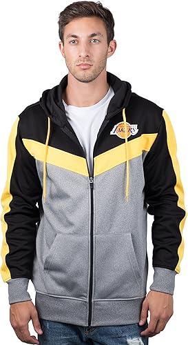 Ultra Game NBA Los Angeles Lakers Men's Contrast Back Cut Full Zip Hoodie Sweatshirt|Los Angeles Lakers - UltraGameShop