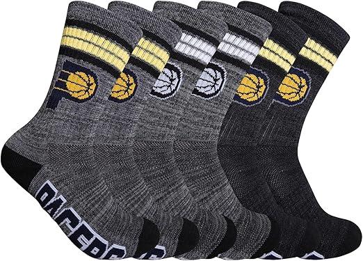 Ultra Game NBA Indiana Pacers Boys Athletic Cushioned Secure Fit Team Crew Socks|Indiana Pacers - UltraGameShop