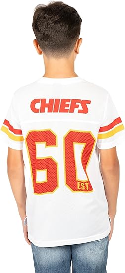 Ultra Game NFL Kansas City Chiefs Youth Mesh Vintage Jersey Tee Shirt|Kansas City Chiefs - UltraGameShop