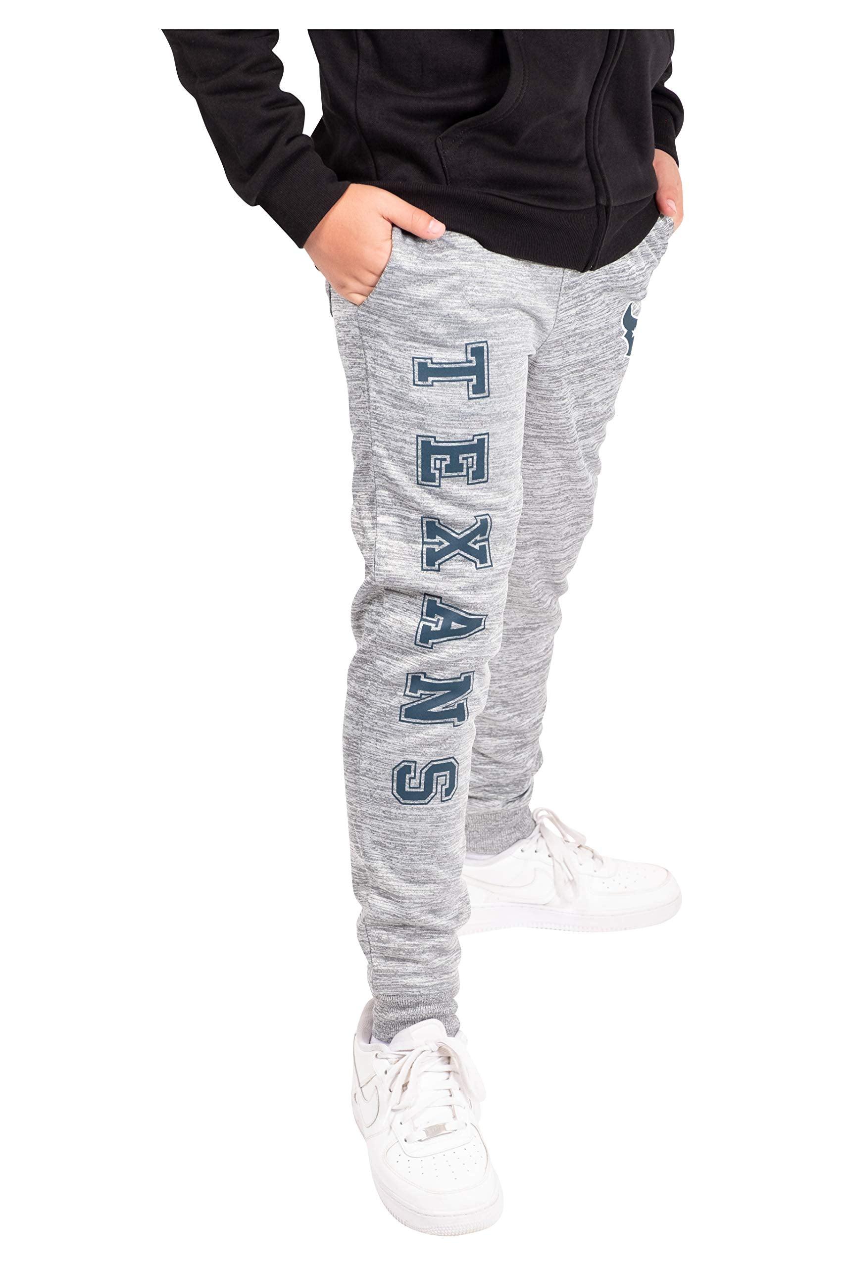 Ultra Game NFL Houston Texans Youth High Performance Moisture Wicking Fleece Jogger Sweatpants|Houston Texans - UltraGameShop