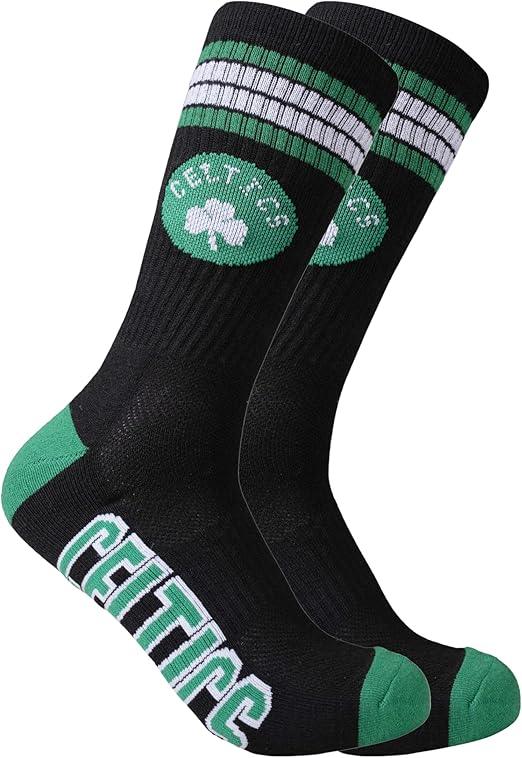 Ultra Game NBA Official Youth Athletic Cushioned Secure Fit Team Crew Socks, Boston Celtics, Assorted, Y9-11|Boston Celtics