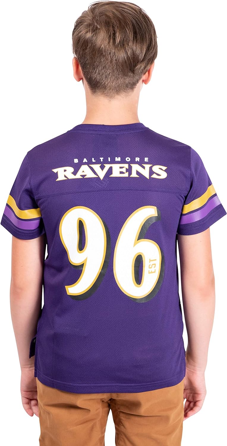 Ultra Game NFL Baltimore Ravens Youth Soft Mesh Vintage Jersey T-Shirt|Baltimore Ravens - UltraGameShop