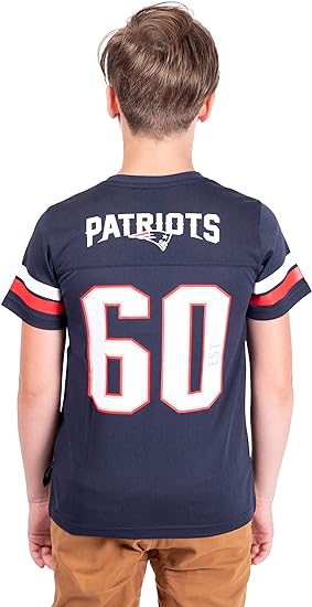 Ultra Game NFL New England Patriots Youth Soft Mesh Vintage Jersey T-Shirt|New England Patriots - UltraGameShop