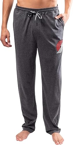Ultra Game Men's NBA Official Sleepwear Super Soft Pajama Loungewear Pants, Portland Trail Blazers, Heather Charcoal 23|Portland Trail Blazers