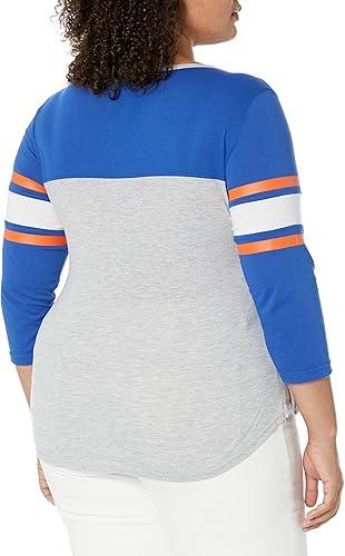 Ultra Game New York Knicks Women's Standard T Raglan Baseball 3/4 Long Sleeve Tee Shirt|New York Knicks - UltraGameShop