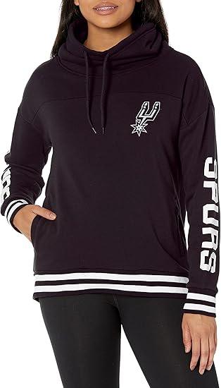 Ultra Game NBA Women's San Antonio Spurs Super Soft Pullover Hoodie Funnel Sweatshirt | San Antonio Spurs - UltraGameShop