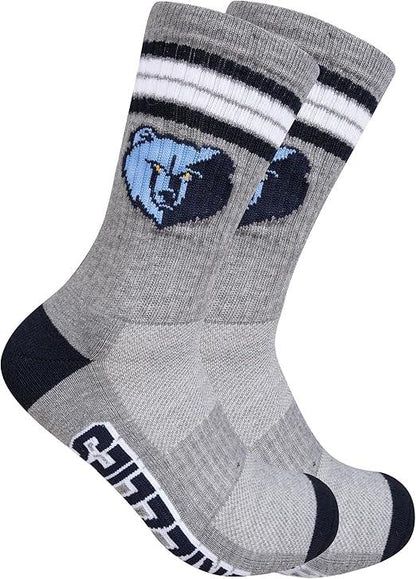 Ultra Game NBA Official Men’s Athletic Cushioned Secure Fit Team Crew Socks - 3 Pack - Unisex, Memphis Grizzlies, Assorted, M6-12|Memphis Grizzlies