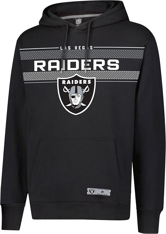 NFL Official Adults Super Soft Pullover Hoodie Sweatshirt - Warm Polyester Blend - Unisex|Las Vegas Raiders