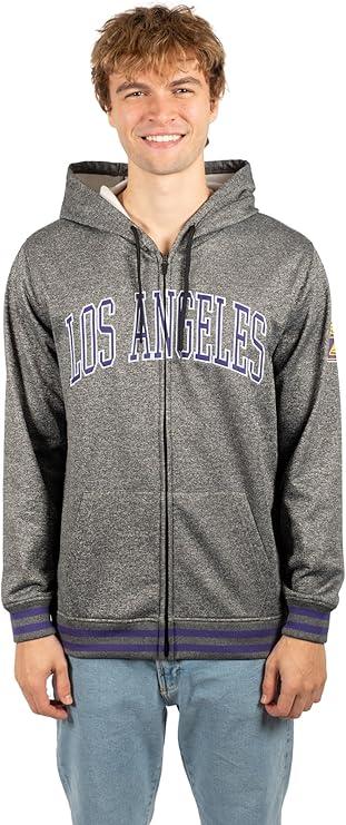 Ultra Game NBA Los Angeles Lakers Men's MVP Super Soft Full Zip Hoodie Sweatshirt|Los Angeles Lakers - UltraGameShop