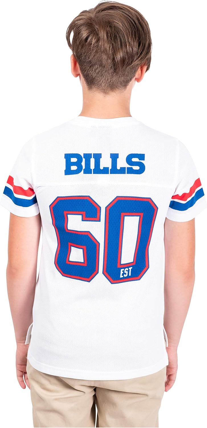 Ultra Game NFL Buffalo Bills Youth Soft Mesh Vintage Jersey T-Shirt|Buffalo Bills - UltraGameShop