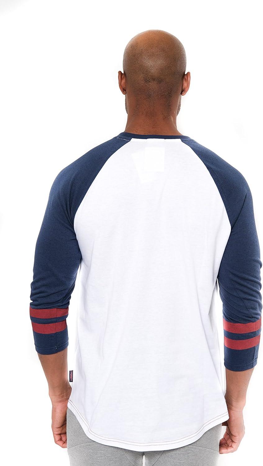 Ultra Game NFL Mens Super Soft Raglan Baseball Long Sleeve T-Shirt| Houston Texans - UltraGameShop