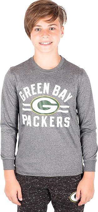 Ultra Game NFL Green Bay Packers Youth Super Soft Supreme Long Sleeve T-Shirt|Green Bay Packers - UltraGameShop