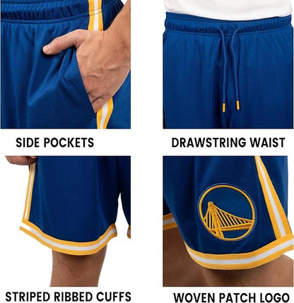 Ultra Game NBA Golden State Warriors Official Men's Slam Active Basketball Training Shorts|Golden State Warriors - UltraGameShop