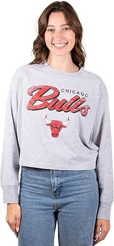 Ultra Game NBA Chicago Bulls Women's Super-Soft Crop Top Shirt|Chicago Bulls - UltraGameShop