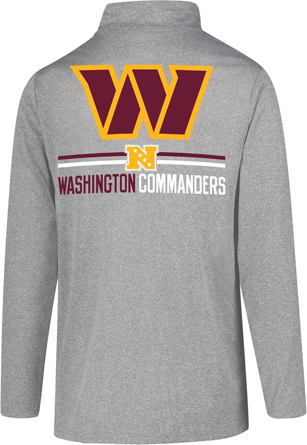 Ultra Game NFL Official Adults Super Soft Quarter Zip Long Sleeve T-Shirt - Unisex|Washington Commanders