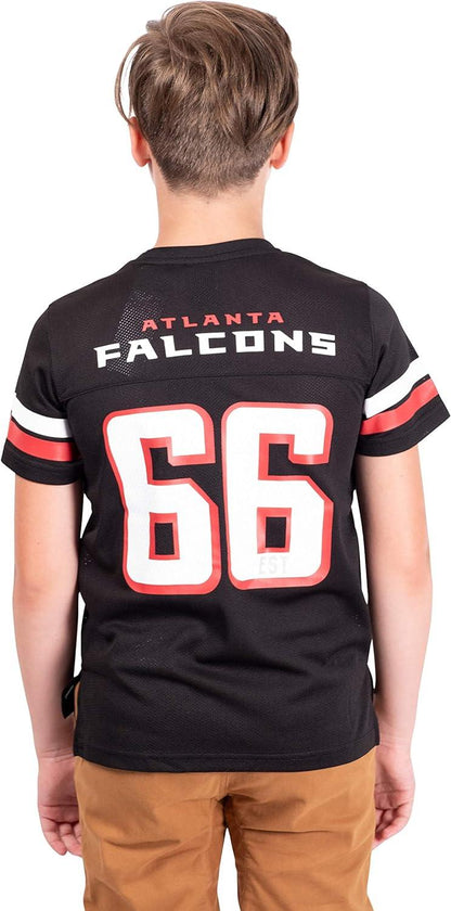 Ultra Game NFL Atlanta Falcons Youth Soft Mesh Vintage Jersey T-Shirt|Atlanta Falcons - UltraGameShop