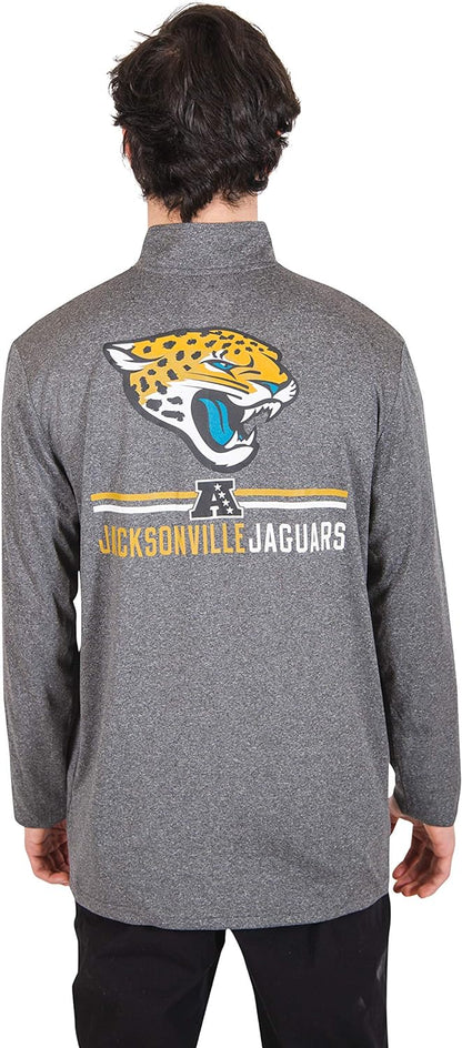 Ultra Game NFL Jacksonville Jaguars Mens Super Soft Quarter Zip Long Sleeve T-Shirt|Jacksonville Jaguars - UltraGameShop