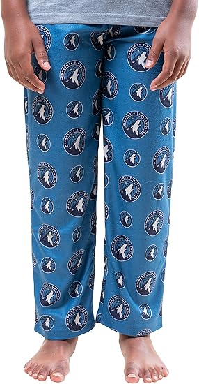 Ultra Game NBA Minnesota Timberwolves Boys 2 Piece Tee Shirt & Lounge Pants Pajama Set| Minnesota Timberwolves - UltraGameShop