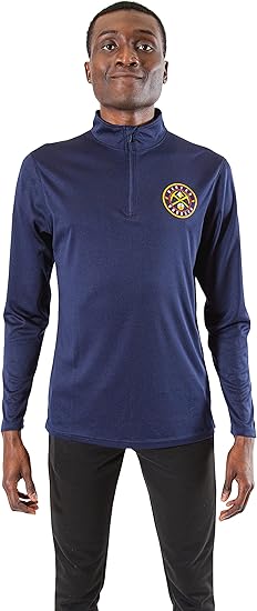 Ultra Game NBA Indiana Pacers Men's Quarter Zip Long Sleeve Pullover T-Shirt|Indiana Pacers - UltraGameShop