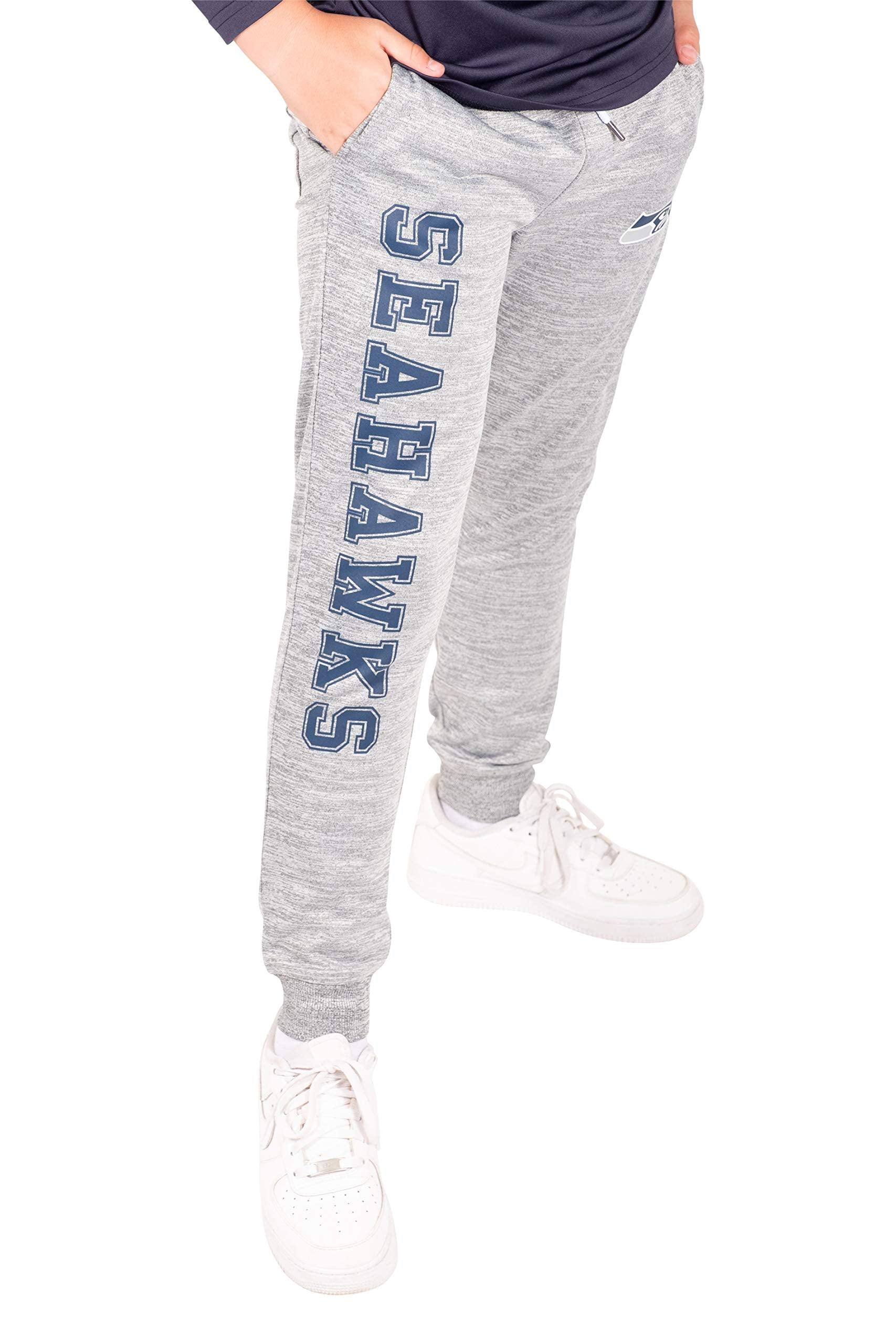 Ultra Game NFL Seattle Seahawks Youth High Performance Moisture Wicking Fleece Jogger Sweatpants|Seattle Seahawks - UltraGameShop