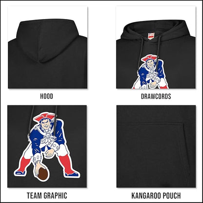 Ultra Game Mens NFL Official Super Soft Throwback Pullover Hoodie Sweatshirt|Miami Dolphins