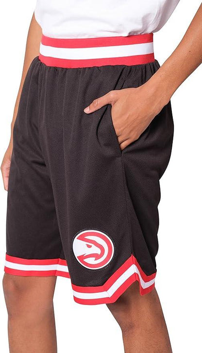 Ultra Game NBA Atlanta Hawks Men's Active Knit Basketball Training Shorts|Atlanta Hawks - UltraGameShop