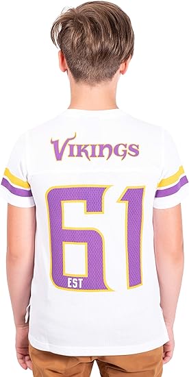 Ultra Game NFL Minnesota Vikings Youth Soft Mesh Vintage Jersey T-Shirt|Minnesota Vikings - UltraGameShop