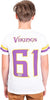 Ultra Game NFL Minnesota Vikings Youth Soft Mesh Vintage Jersey T-Shirt|Minnesota Vikings