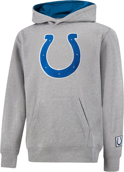 Ultra Game NFL Official Youth Super Soft Hoodie Sweatshirt Pullover - Warm Polyester Blend |Indianapolis Colts