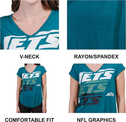 NFL Women's V-Neck Tee|Philadelphia Eagles