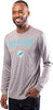 Ultra Game NFL Miami Dolphins Mens Active Quick Dry Long Sleeve T-Shirt|Miami Dolphins