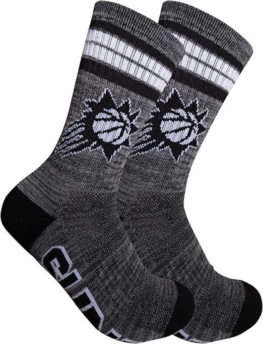 Ultra Game NBA Official Youth Athletic Cushioned Secure Fit Team Crew Socks, Phoenix Suns, Assorted, Y9-11|Phoenix Suns