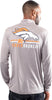 Ultra Game NFL Denver Broncos Mens Super Soft Quarter Zip Long Sleeve T-Shirt|Denver Broncos
