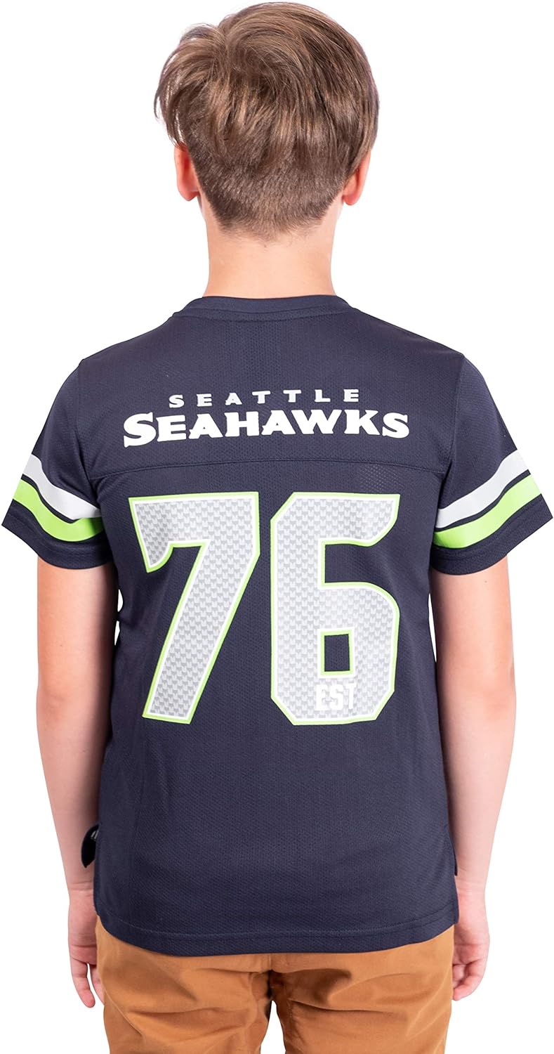 Ultra Game NFL Seattle Seahawks Youth Soft Mesh Vintage Jersey T-Shirt|Seattle Seahawks - UltraGameShop