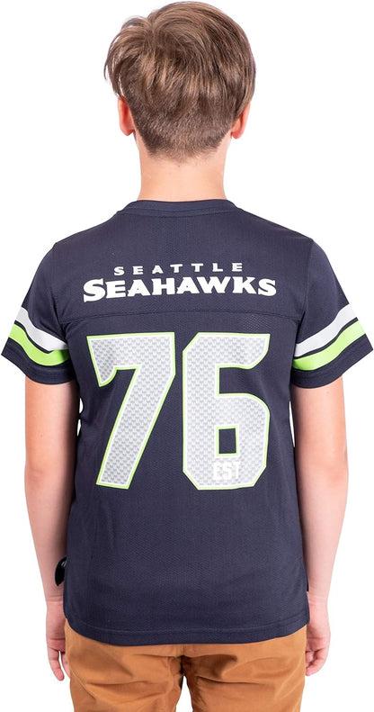 Ultra Game NFL Seattle Seahawks Youth Soft Mesh Vintage Jersey T-Shirt|Seattle Seahawks - UltraGameShop