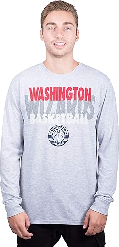 Ultra Game NBA Washington Wizards Men's Super Soft Supreme Long Sleeve T-Shirt|Washington Wizards - UltraGameShop