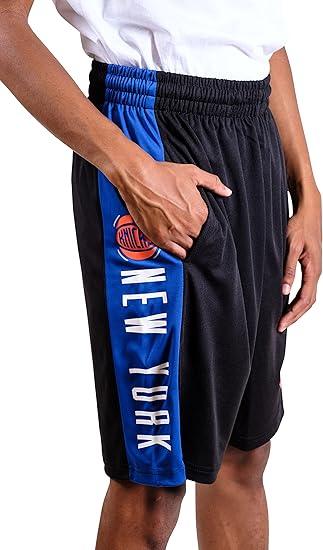 Ultra Game NBA New York Knicks Men's Active Soft Workout Basketball Training Shorts| New York Knicks - UltraGameShop