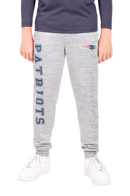 Ultra Game NFL New England Patriots Youth High Performance Moisture Wicking Fleece Jogger Sweatpants|New England Patriots - UltraGameShop