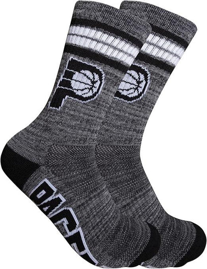 Ultra Game NBA Official Youth Athletic Cushioned Secure Fit Team Crew Socks, Indiana Pacers, Assorted, Y9-11|Indiana Pacers