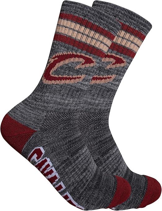 Ultra Game NBA Official Youth Athletic Cushioned Secure Fit Team Crew Socks, Cleveland Cavaliers, Assorted, Y9-11|Cleveland Cavaliers