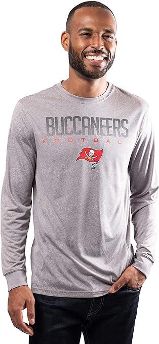 Ultra Game NFL Tampa Bay Buccaneers Mens Active Quick Dry Long Sleeve T-Shirt|Tampa Bay Buccaneers - UltraGameShop