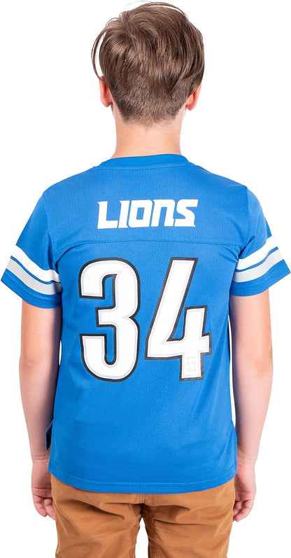 Ultra Game NFL Detroit Lions Youth Soft Mesh Vintage Jersey T-Shirt|Detroit Lions - UltraGameShop