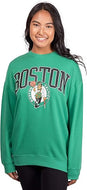 Ultra Game NBA Women's Boston Celtics Extra Soft Fleece Distressed Oversized Pullover Sweatshirt | Boston Celtics - UltraGameShop